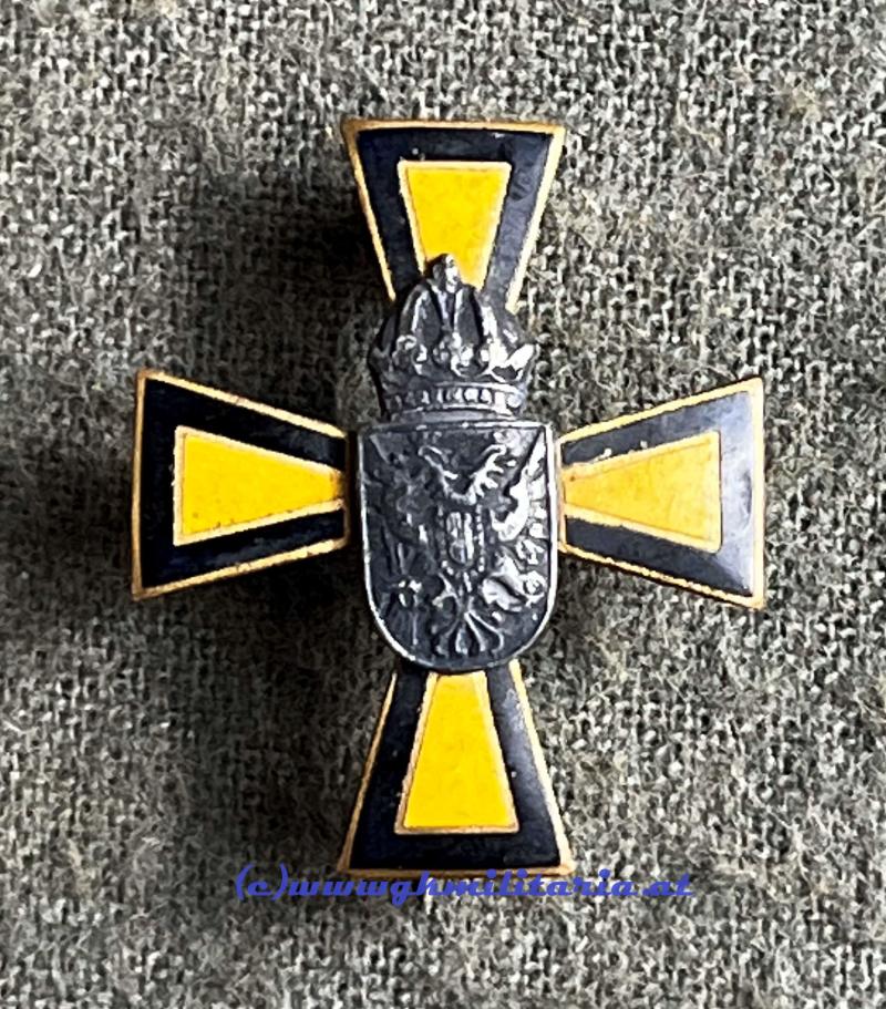 k.u.k. patriotisches Abzeichen - Kreuz mit Doppeladler mit Krone!