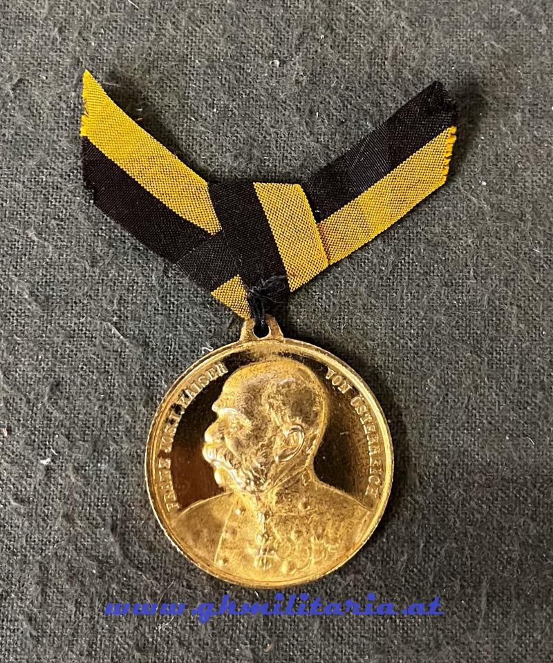k.u.k. Medaille Kaiser Franz Josef I. - Jagdaustellung 1910!