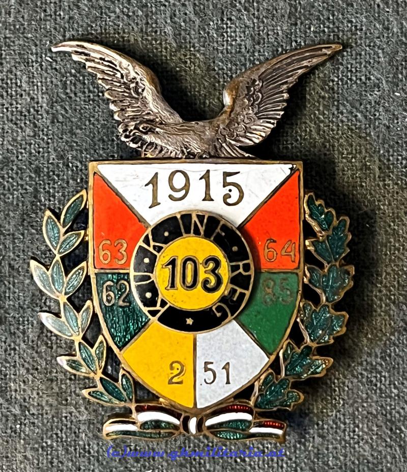 k.u.k. Kappenabzeichen Infanterie-Regiment 103 !!