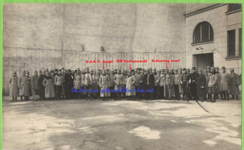 großes k.u.k. Gruppenbild 1. Armee - Original Signaturen Erzherzog Josef - General d.K. V. Dankl usw.!